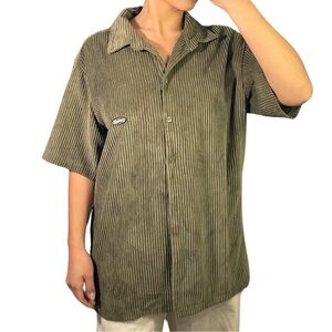 Men's Olive Green Corduroy Shirt